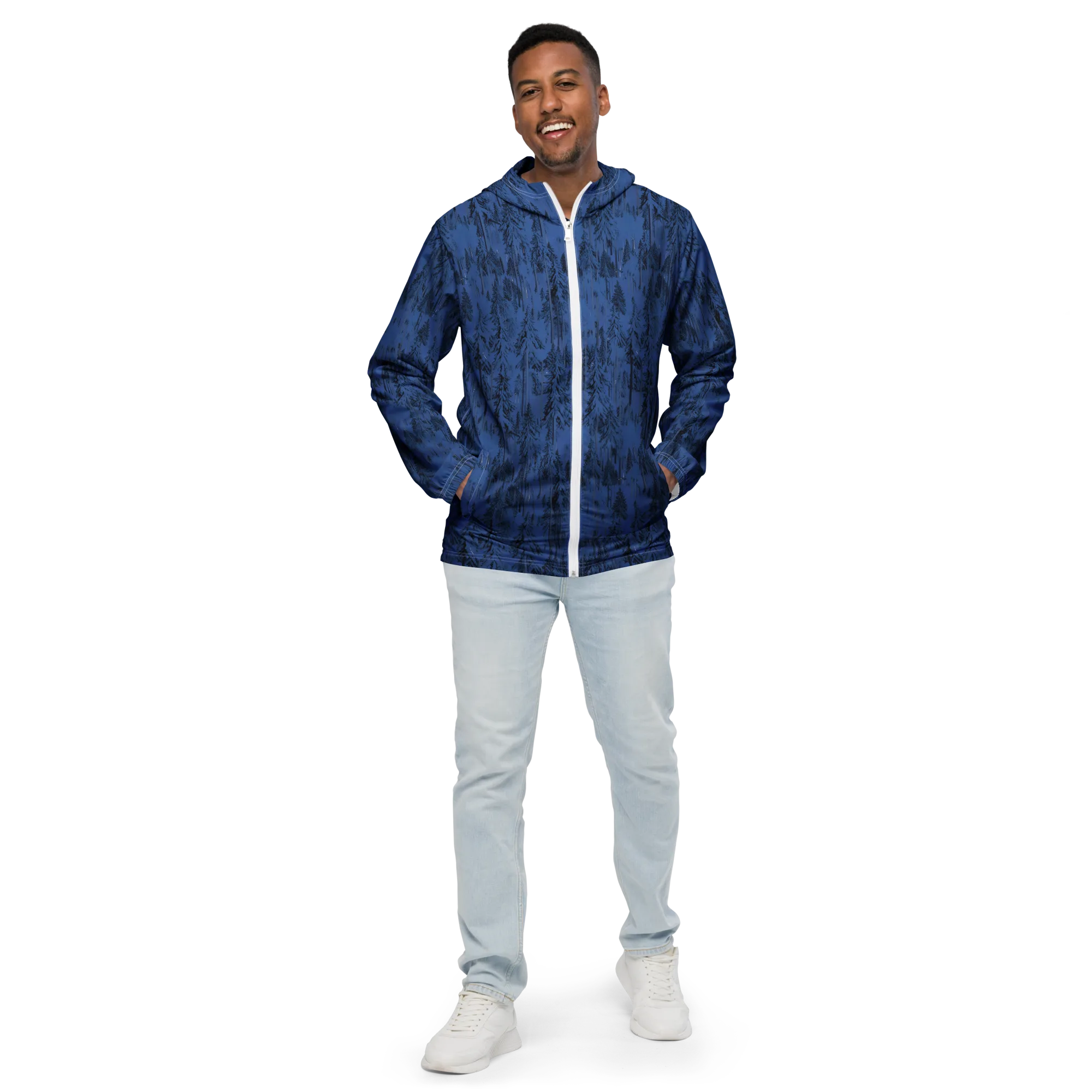 Bluewood Nocturne on Men's Windbreaker — Front