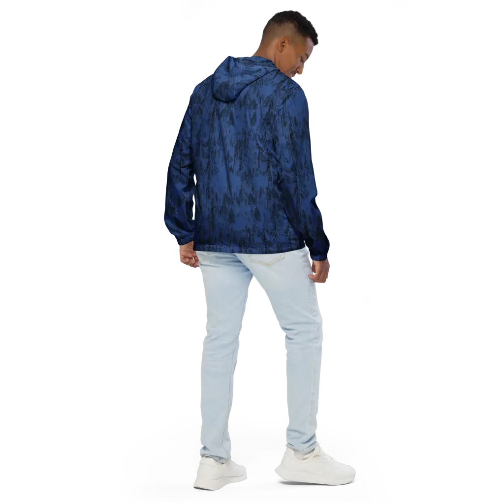 Bluewood Nocturne on Men's Windbreaker — Back