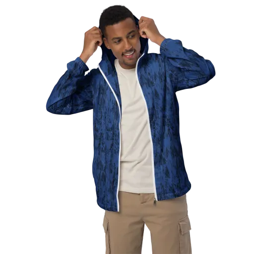 Bluewood Nocturne on a Men's Windbreaker