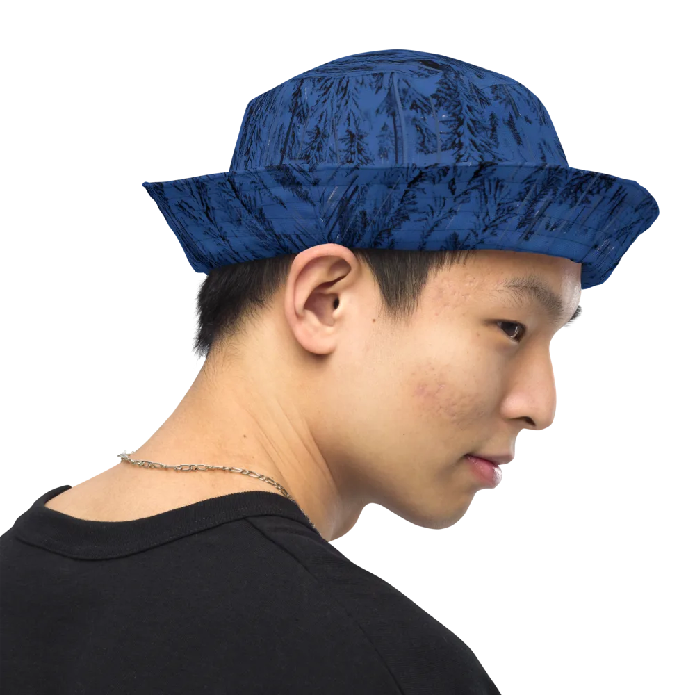 Bluewood Nocturne on Reversible Bucket Hat — Right Outside