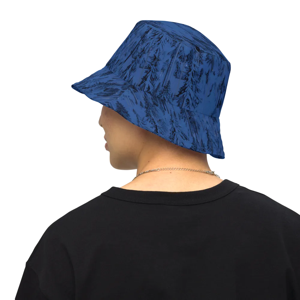 Bluewood Nocturne on Reversible Bucket Hat — Back Inside