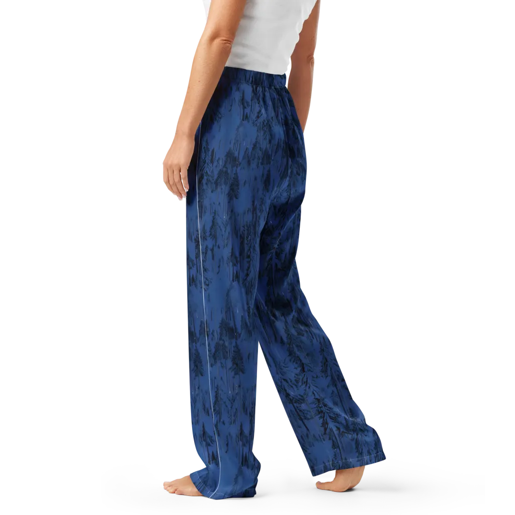 Bluewood Nocturne on Women's Pajama Pants — Left