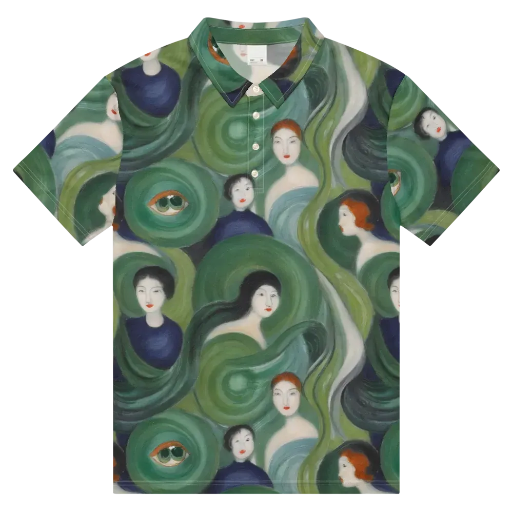 Emerald Reverie on Men's Slim Fit Polo Shirt — Front