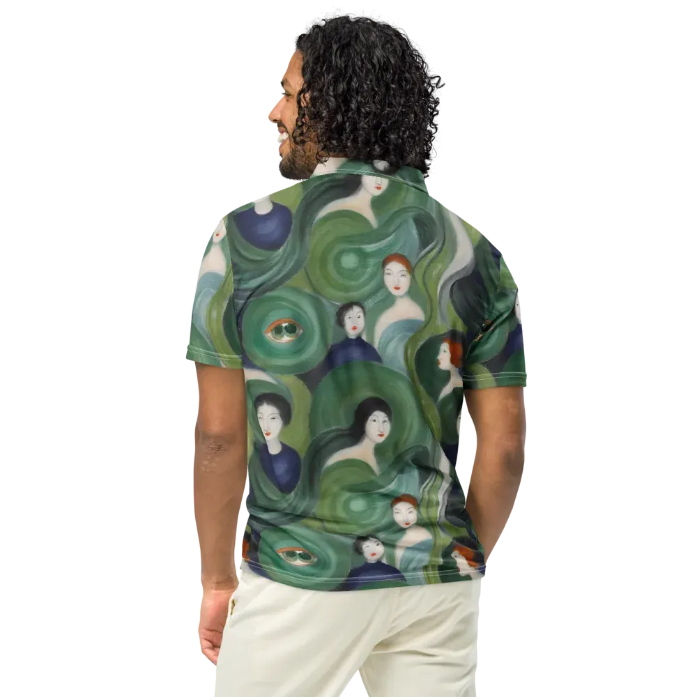 Emerald Reverie on Men's Slim Fit Polo Shirt — Back