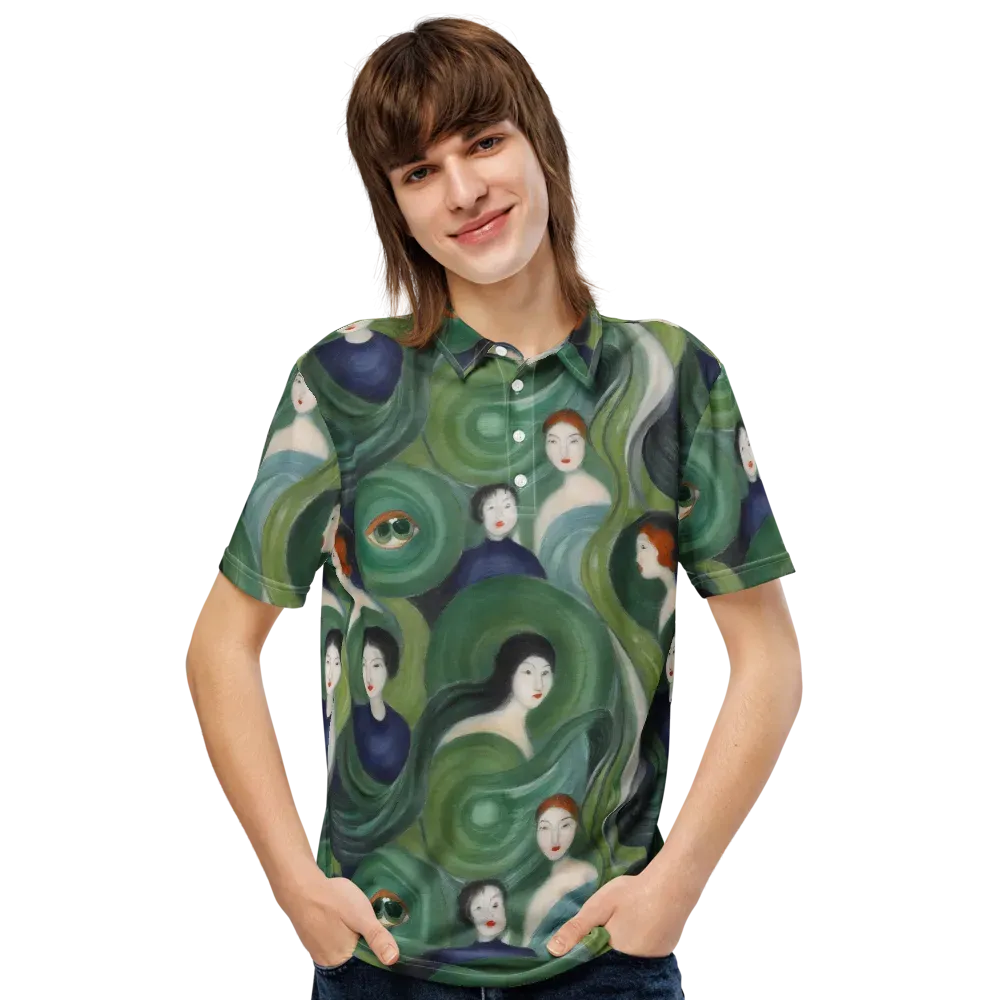 Emerald Reverie on Men's Slim Fit Polo Shirt — Front
