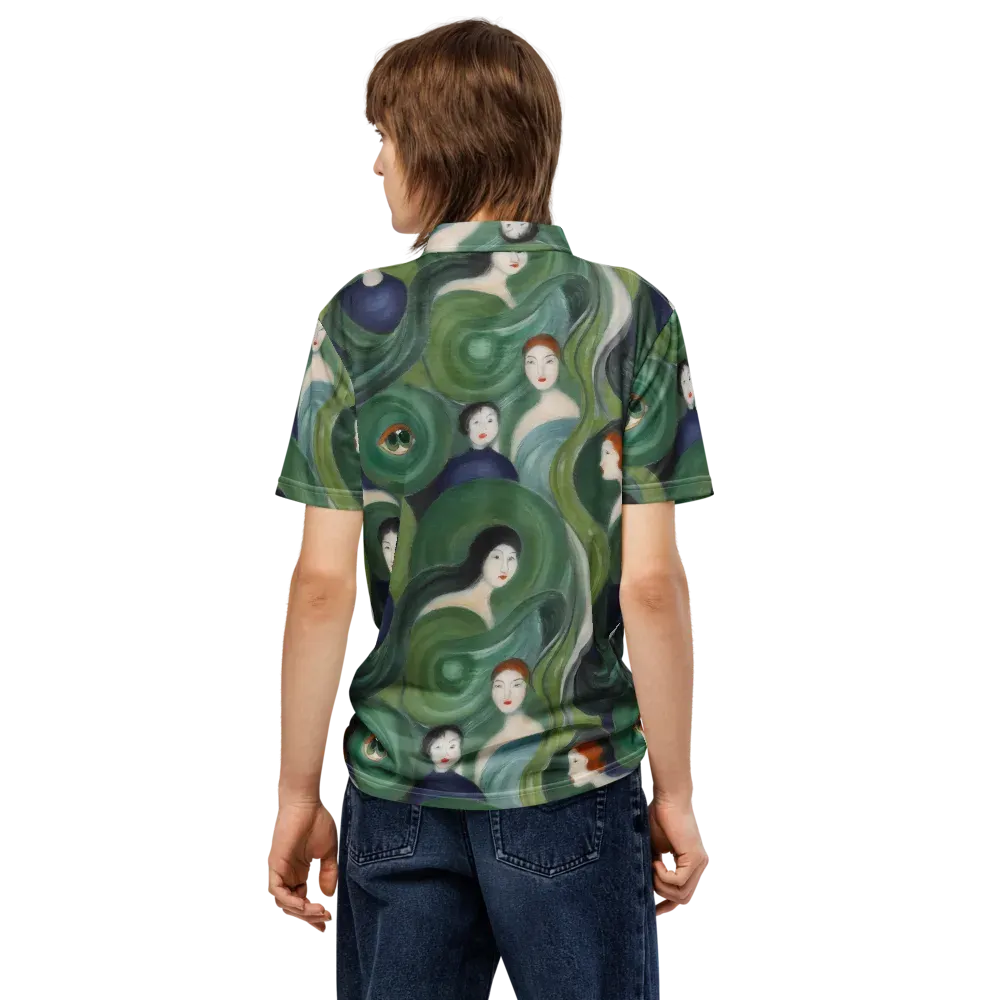 Emerald Reverie on Men's Slim Fit Polo Shirt — Back