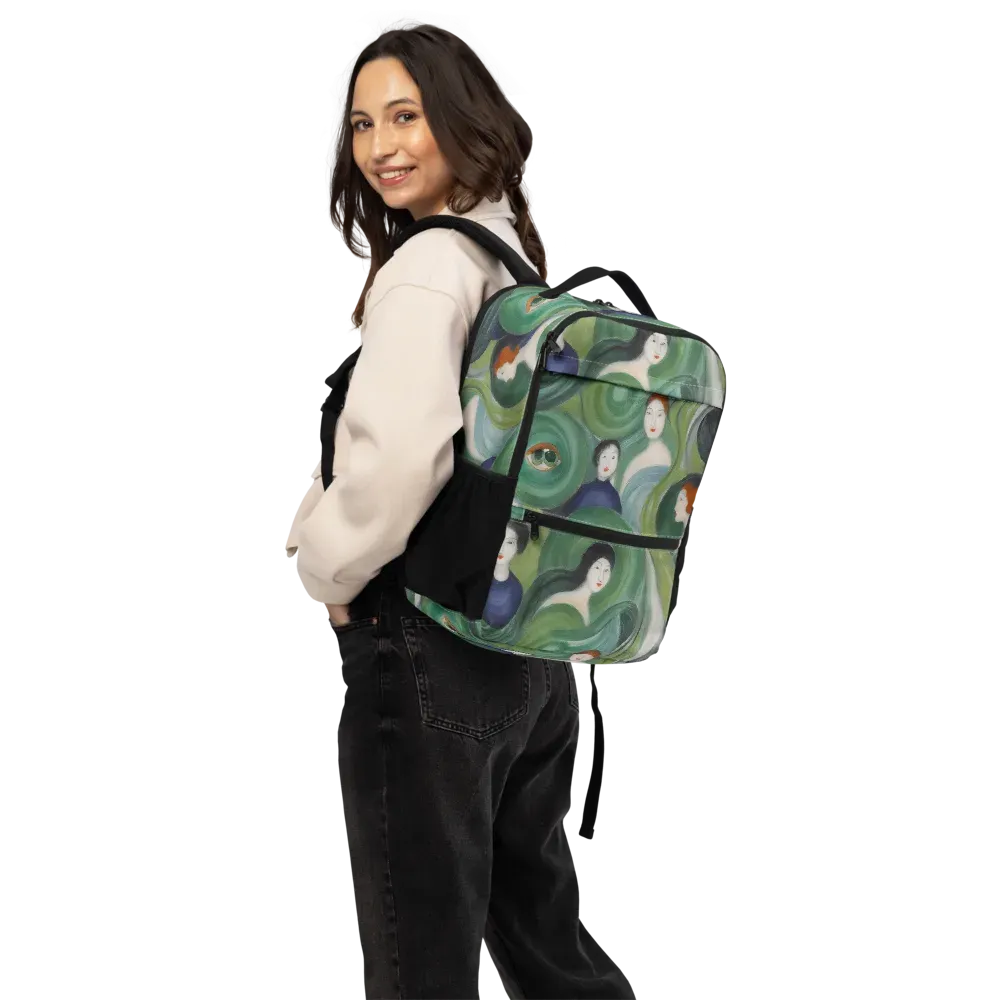 Emerald Reverie on Utility Backpack — Back