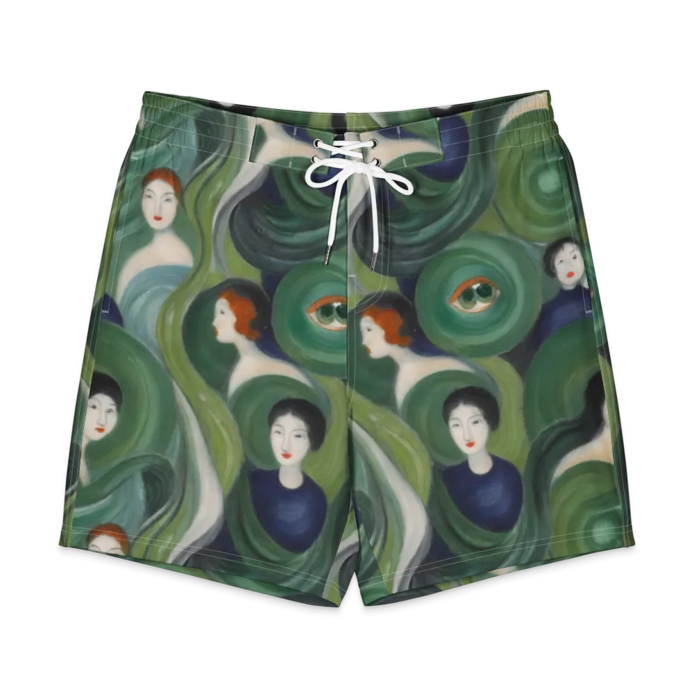 Emerald Reverie on Men's Board Shorts — Front