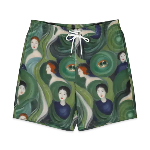 Emerald Reverie on a Men's Board Shorts