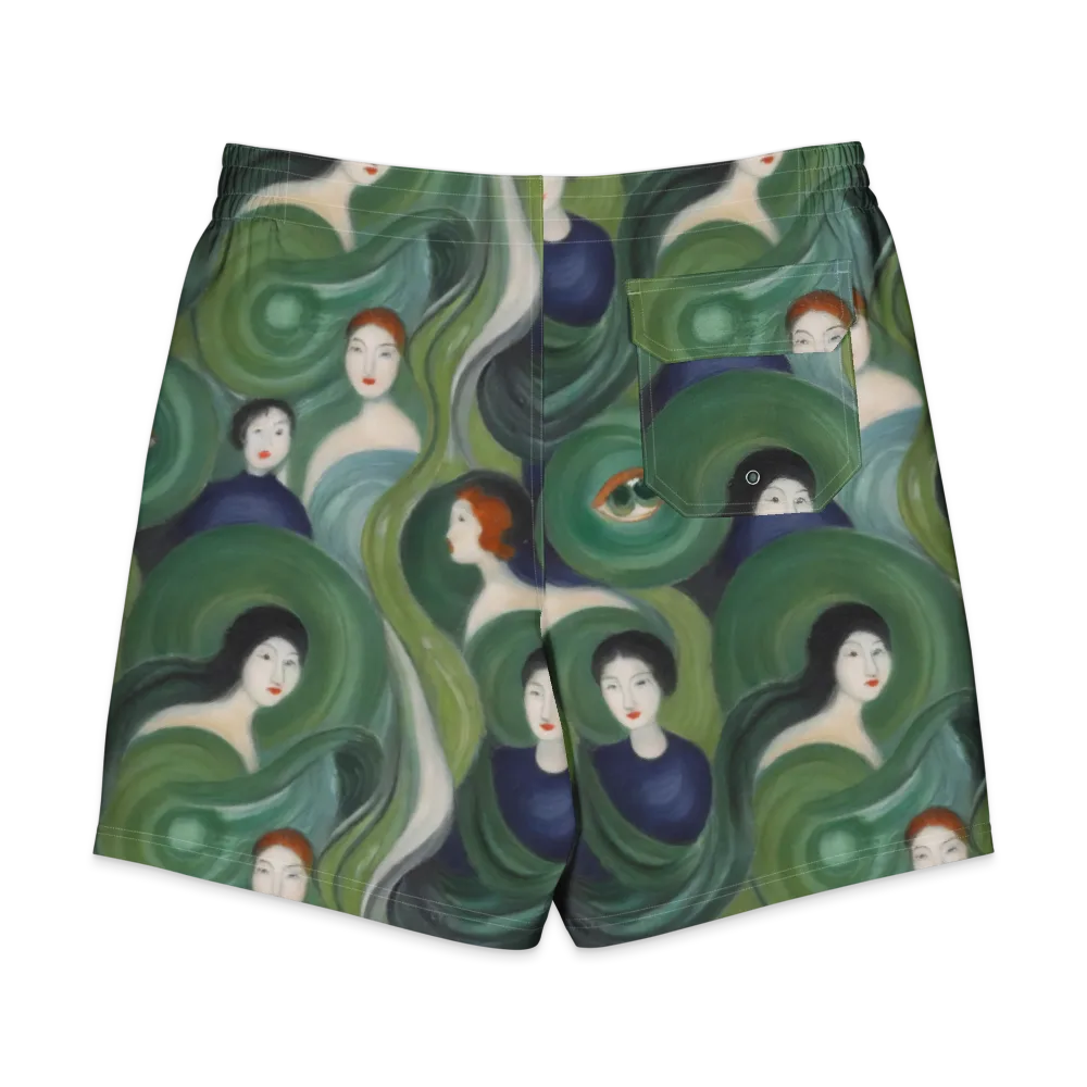 Emerald Reverie on Men's Board Shorts — Back