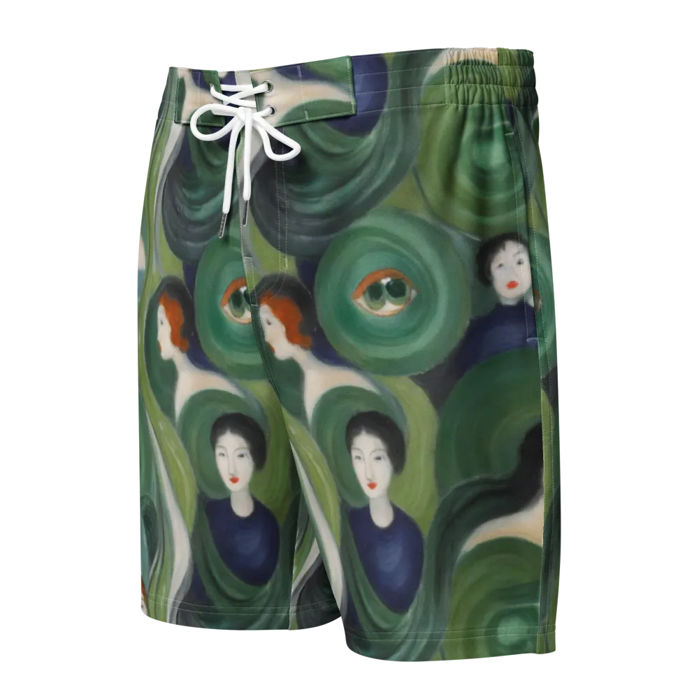 Emerald Reverie on Men's Board Shorts — Front