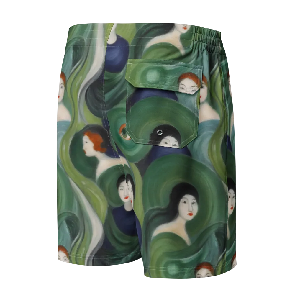 Emerald Reverie on Men's Board Shorts — Back