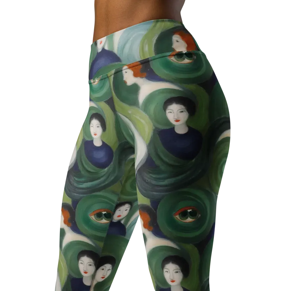 Emerald Reverie on Yoga Leggings — Left Front