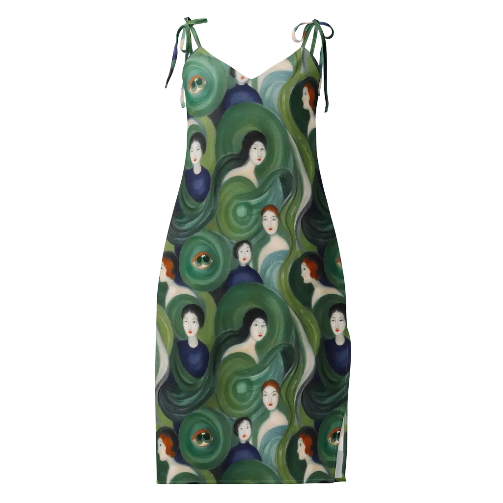 Emerald Reverie on Slip Dress — Front