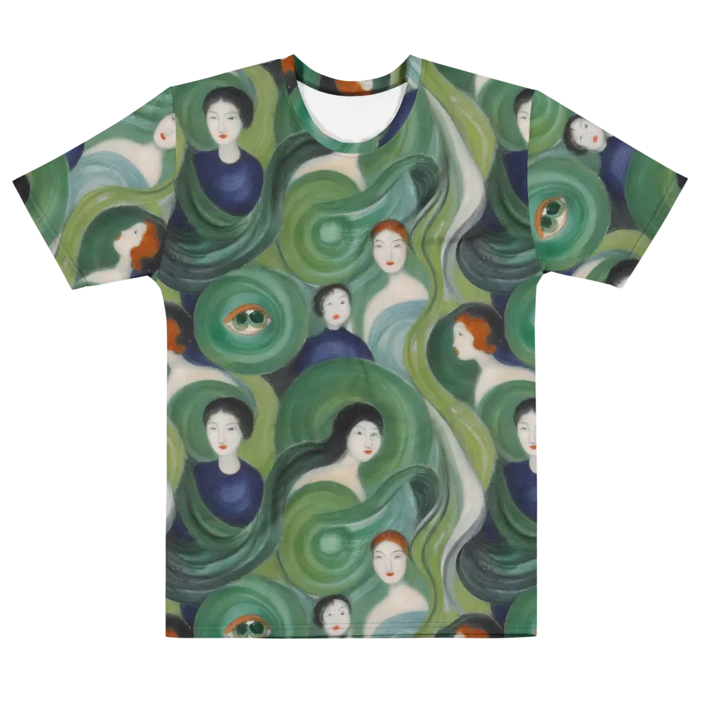 Emerald Reverie on Men's Cotton Crew Neck T-Shirt — Front