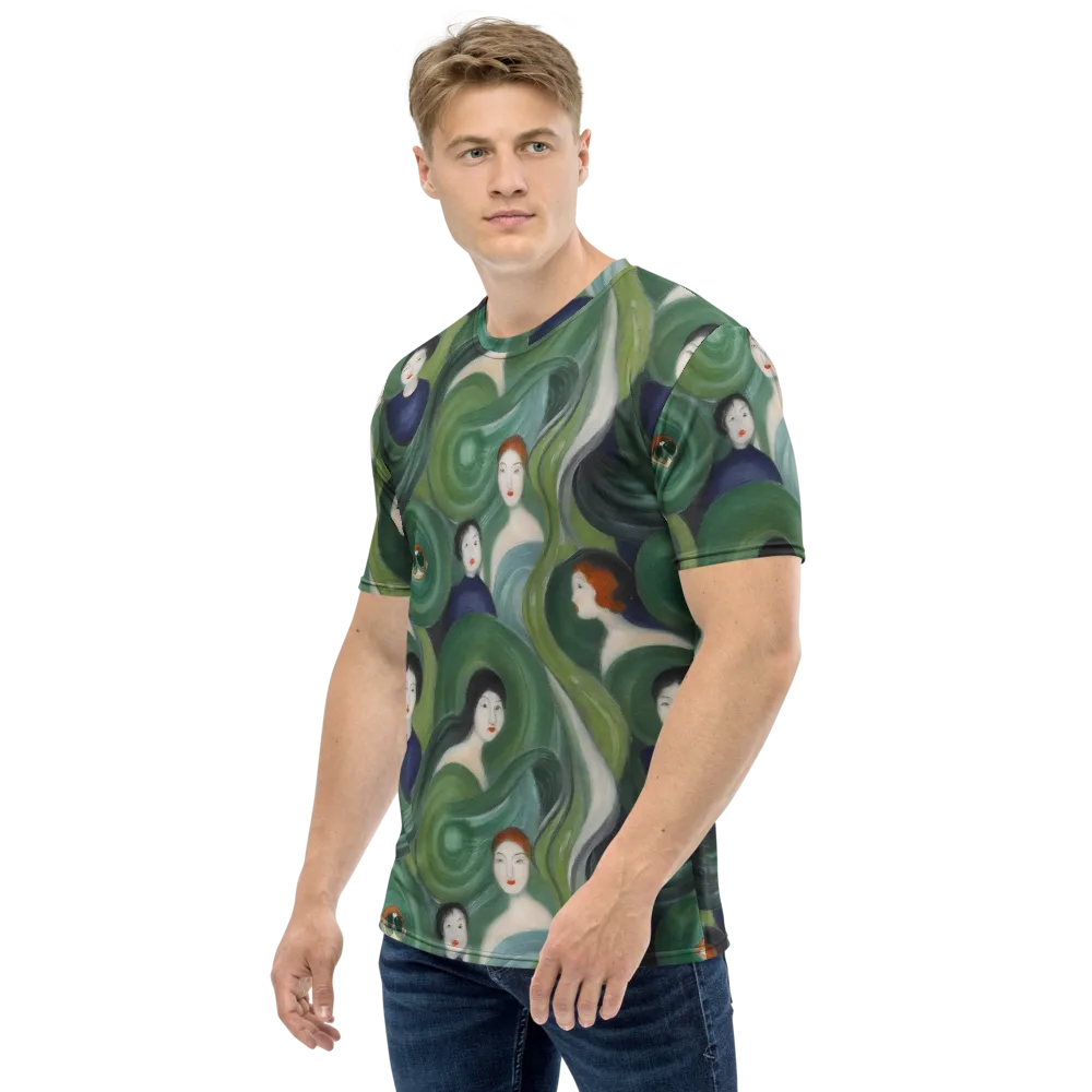 Emerald Reverie on Men's Crew Neck T-Shirt — Left