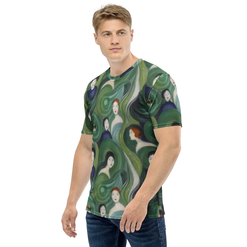 Emerald Reverie on Men's Crew Neck T-Shirt — Left
