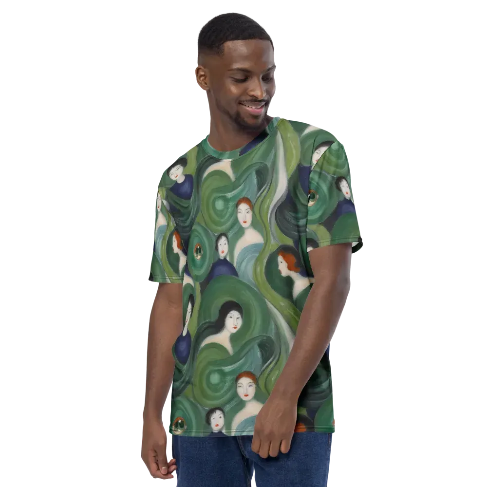 Emerald Reverie on Men's Crew Neck T-Shirt — Left