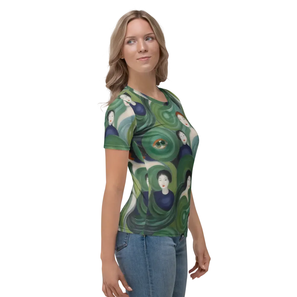 Emerald Reverie on Women's Crew Neck T-Shirt — Right