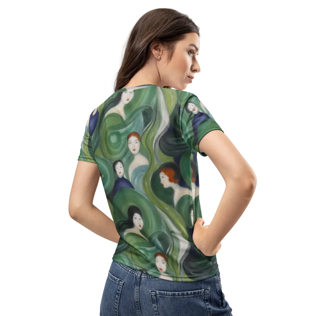 Emerald Reverie on Women's Crew Neck T-Shirt — Back
