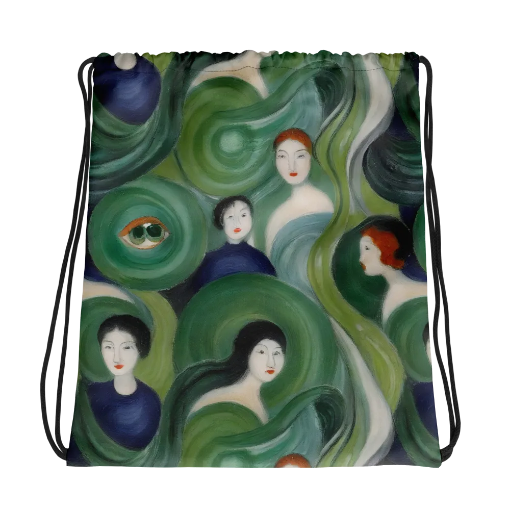Emerald Reverie on Drawstring Bag — Photo
