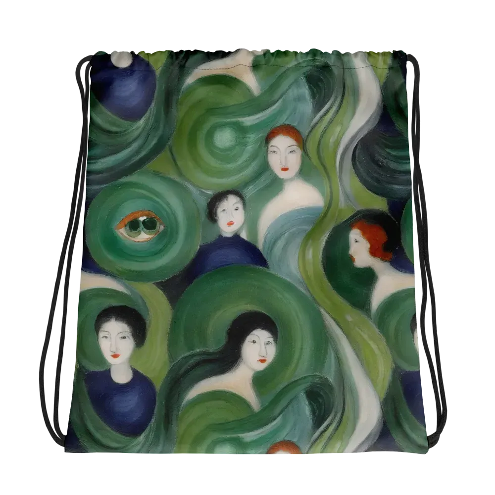 Emerald Reverie on Drawstring Bag — Photo