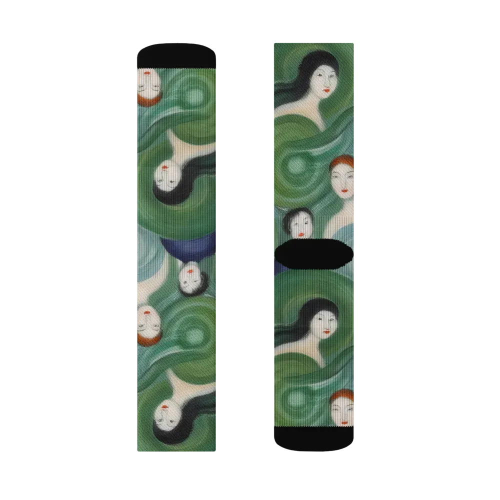 Emerald Reverie on Socks — Right Sock