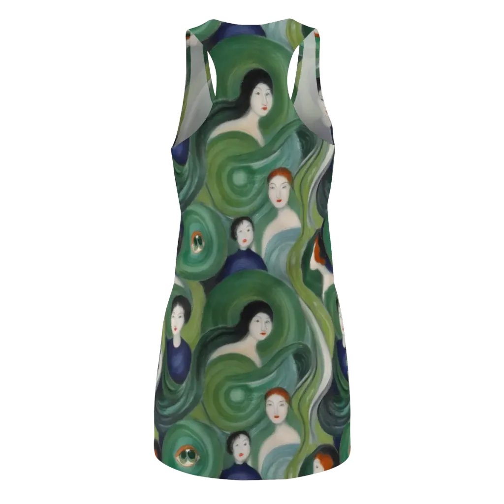 Emerald Reverie on Racerback Dress — Back