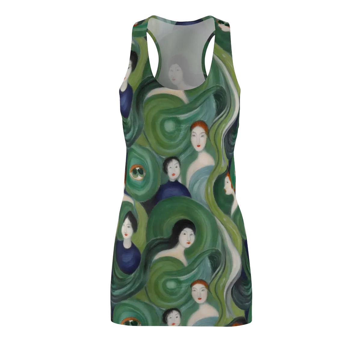 Emerald Reverie on Racerback Dress — Front