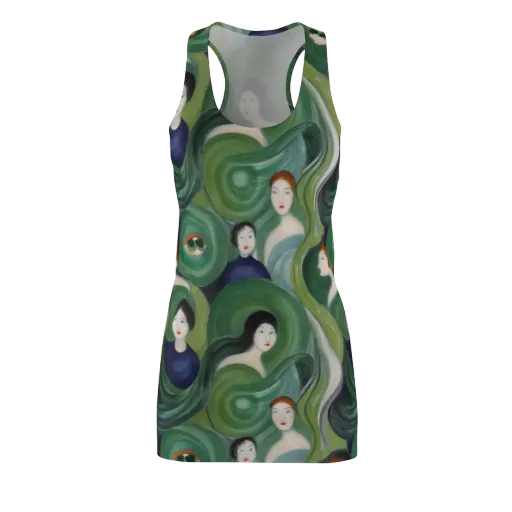 Emerald Reverie on a Racerback Dress