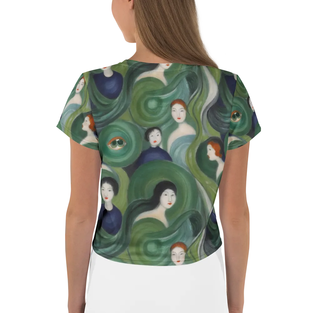 Emerald Reverie on Crop Tee — Back