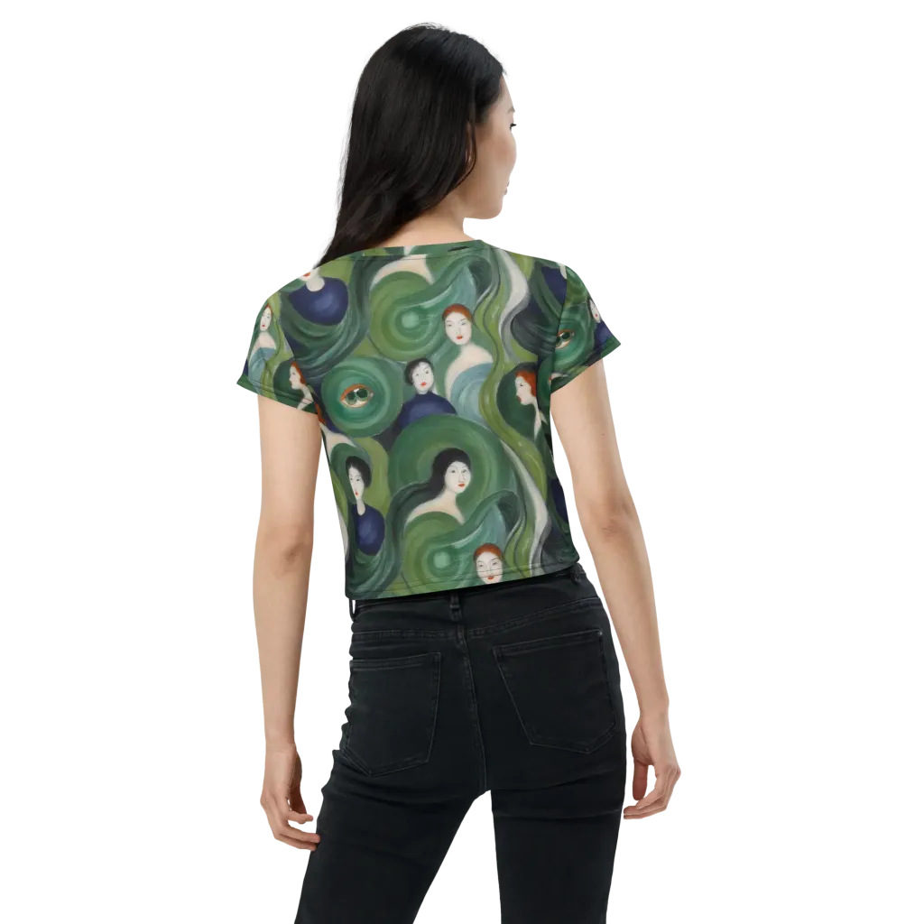 Emerald Reverie on Crop Tee — Back