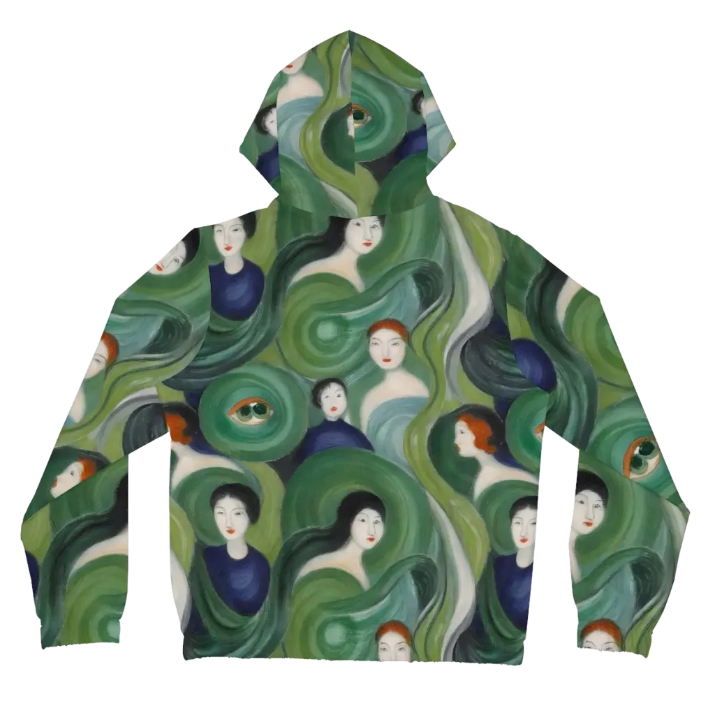 Emerald Reverie on Women's Full-Zip Hoodie — Back