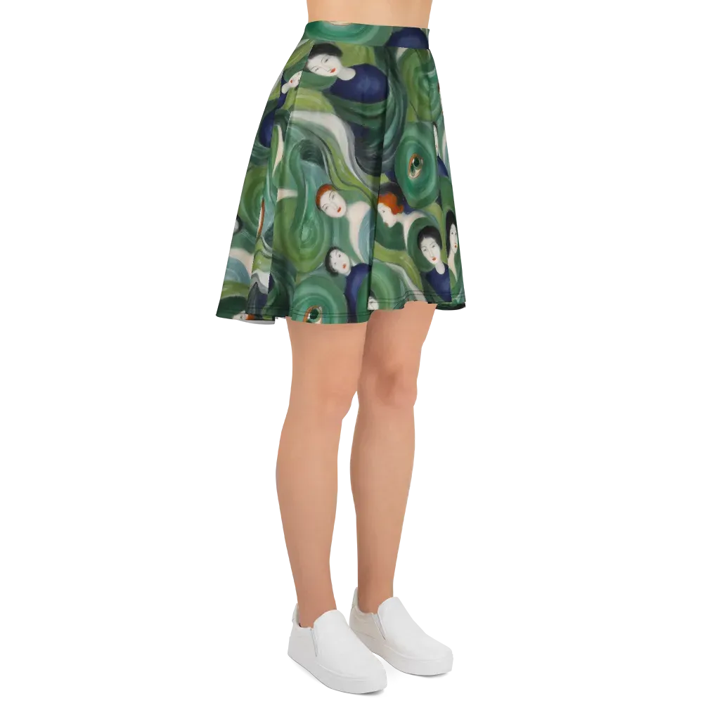 Emerald Reverie on Skater Skirt — Right