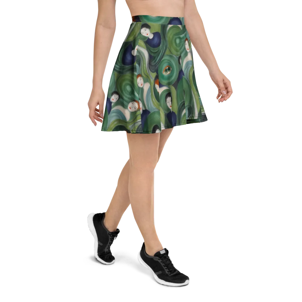 Emerald Reverie on Skater Skirt — Right