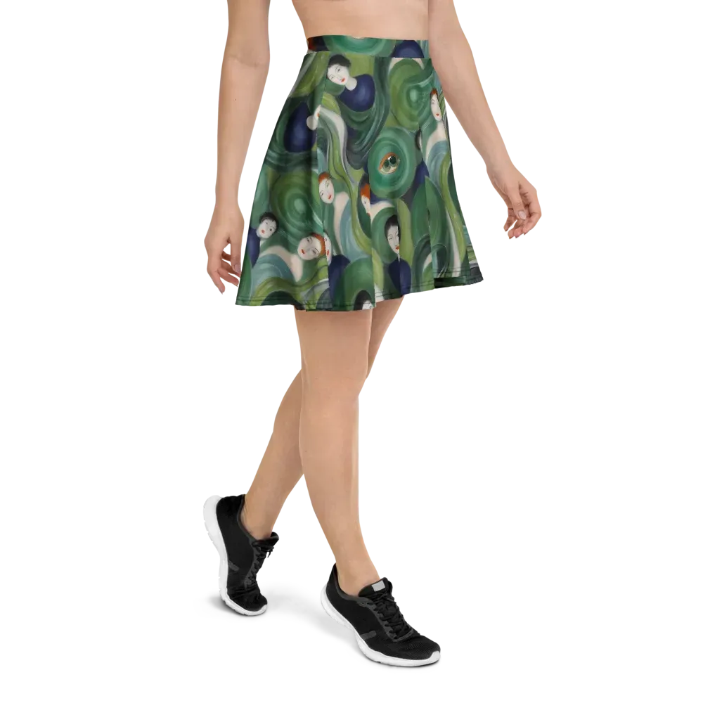 Emerald Reverie on Skater Skirt — Right