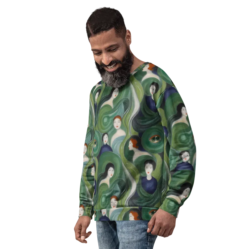 Emerald Reverie on Sweatshirt — Left Front