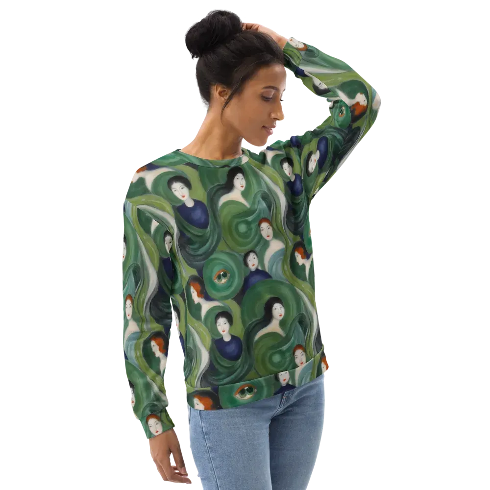 Emerald Reverie on Sweatshirt — Right Front