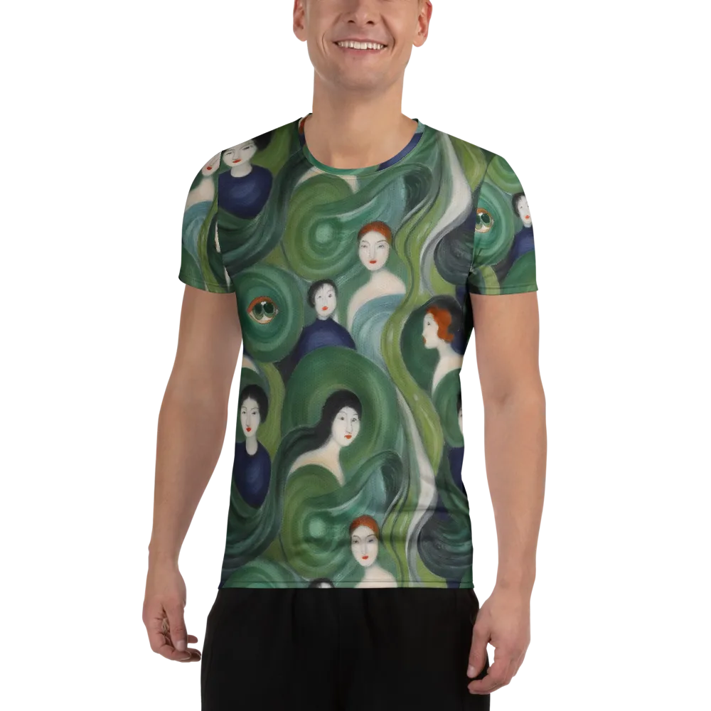 Emerald Reverie on Men's Athletic T-Shirt — Front