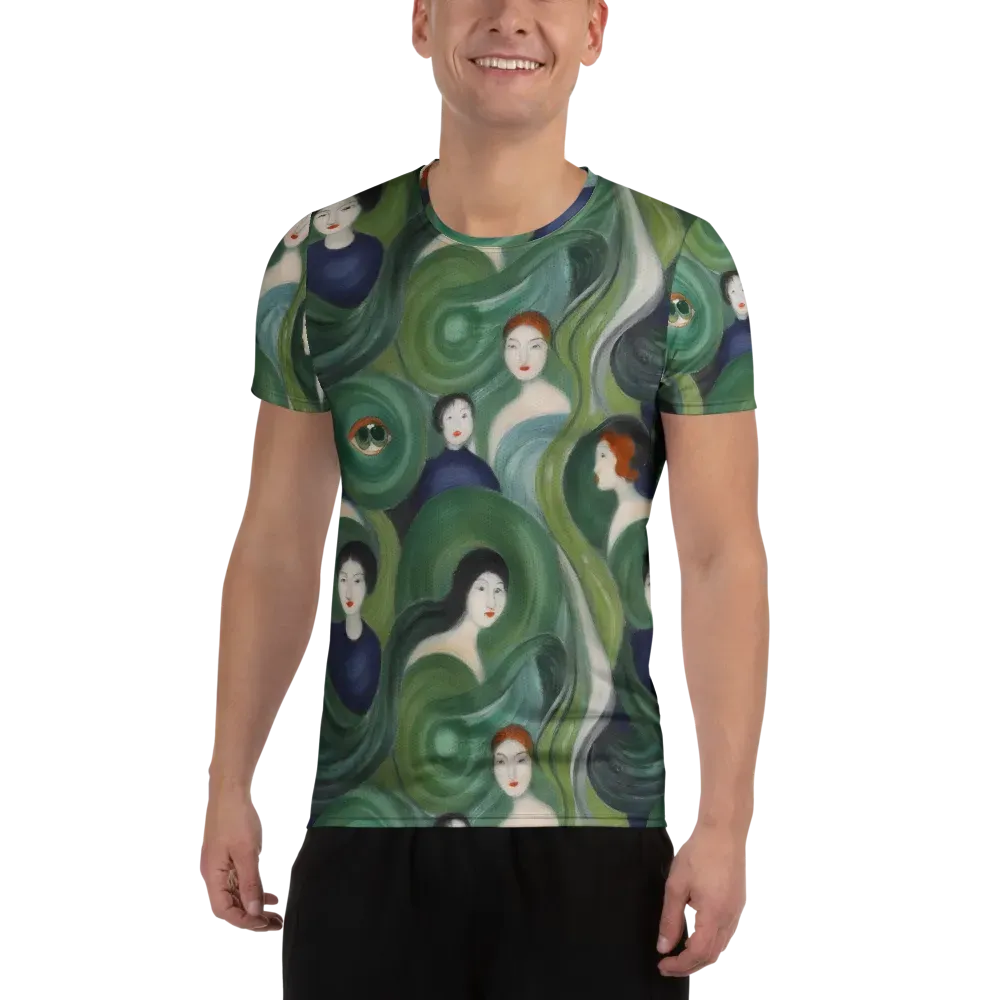 Emerald Reverie on Men's Athletic T-Shirt — Front