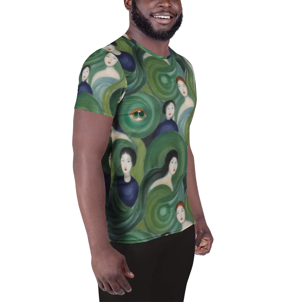 Emerald Reverie on Men's Athletic T-Shirt — Right