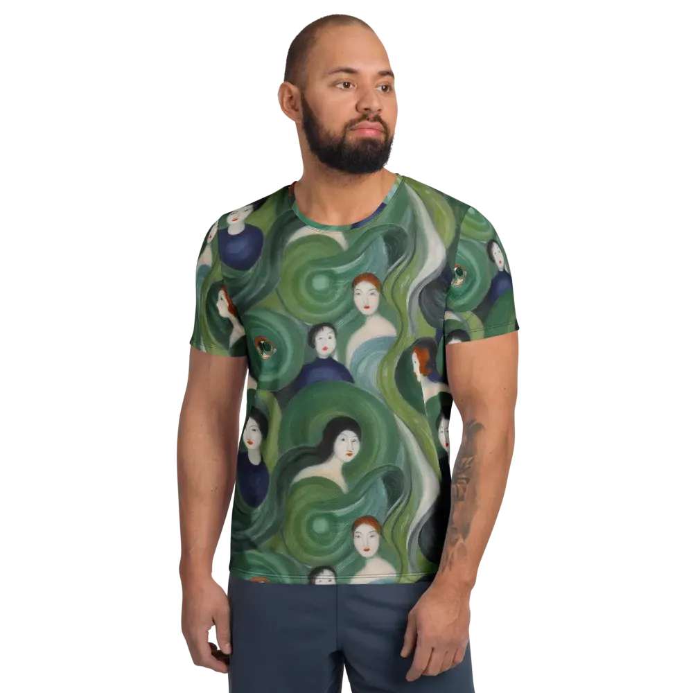 Emerald Reverie on Men's Athletic T-Shirt — Front