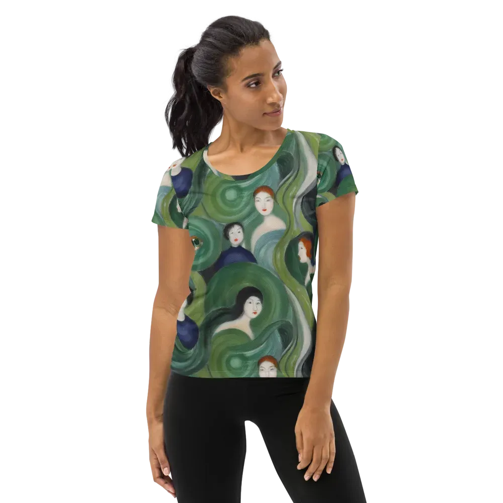 Emerald Reverie on Women's Athletic T-Shirt — Front