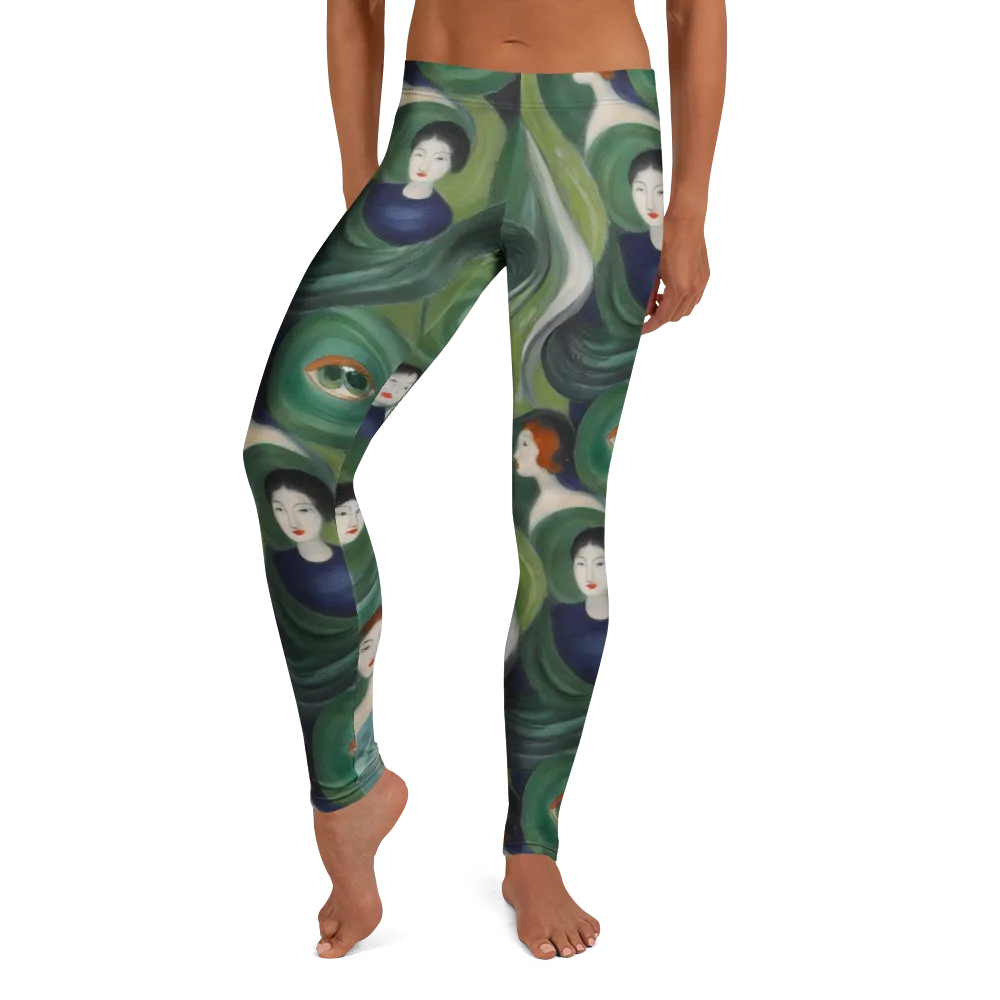 Emerald Reverie on Leggings — Front