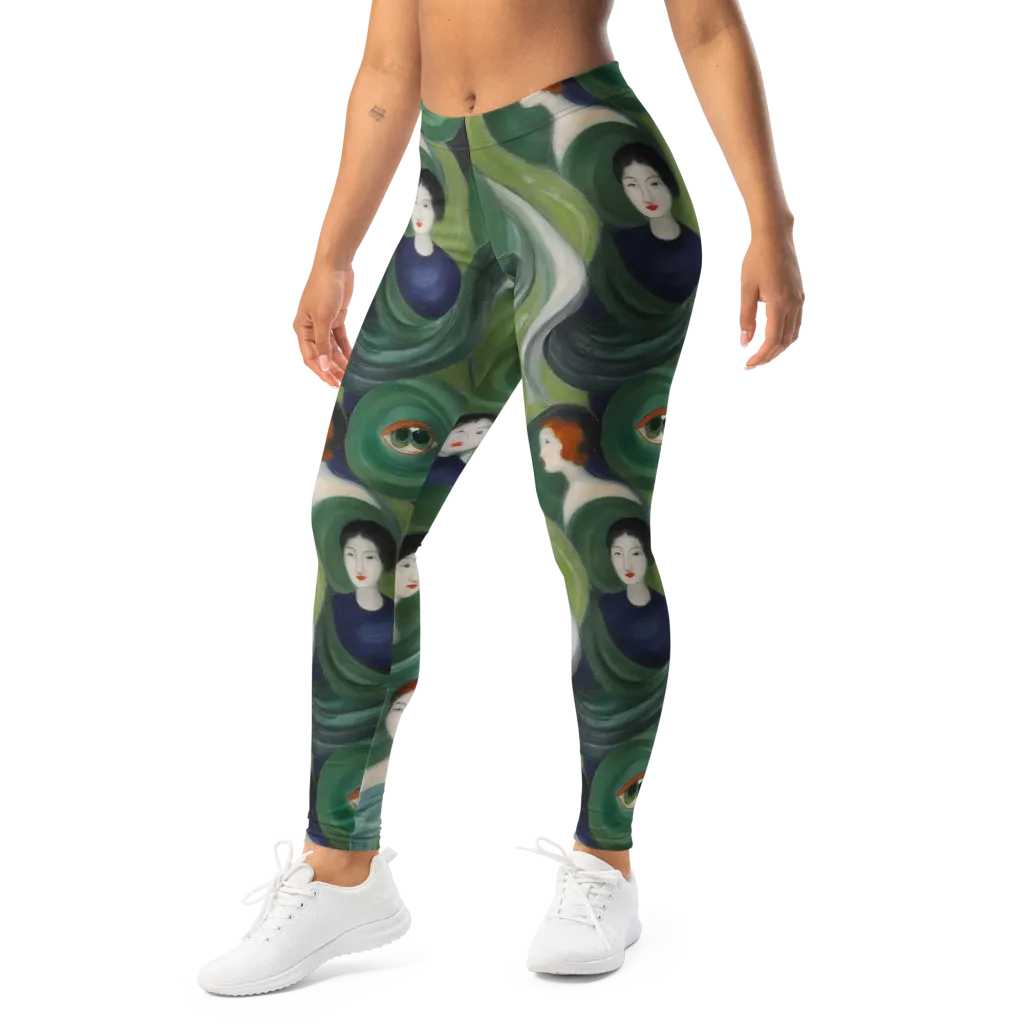 Emerald Reverie on Leggings — Left Front