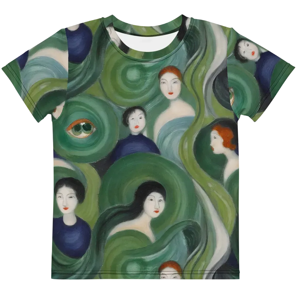 Emerald Reverie on Kids Crew Neck T-Shirt — Front