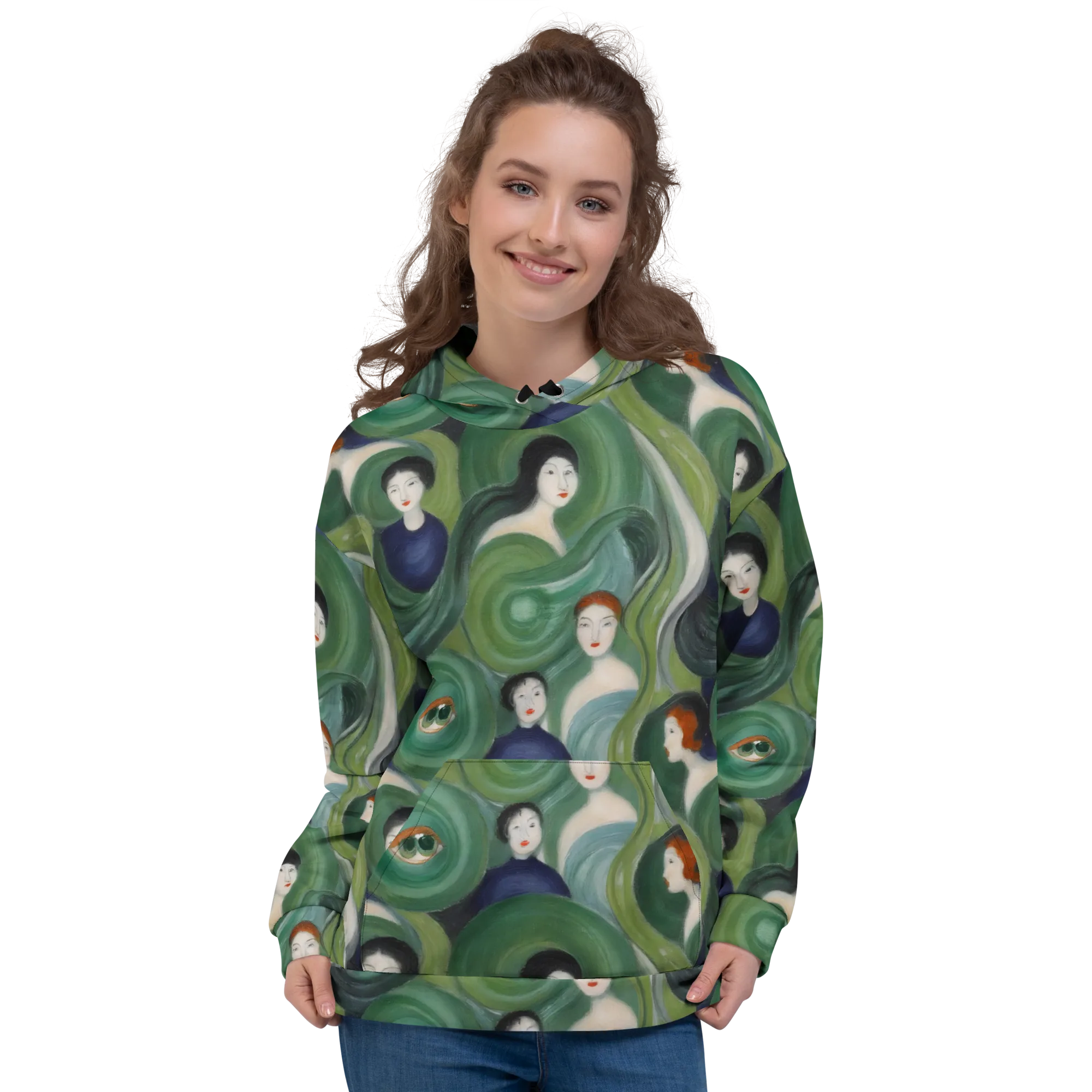 Emerald Reverie on Hoodie — Front