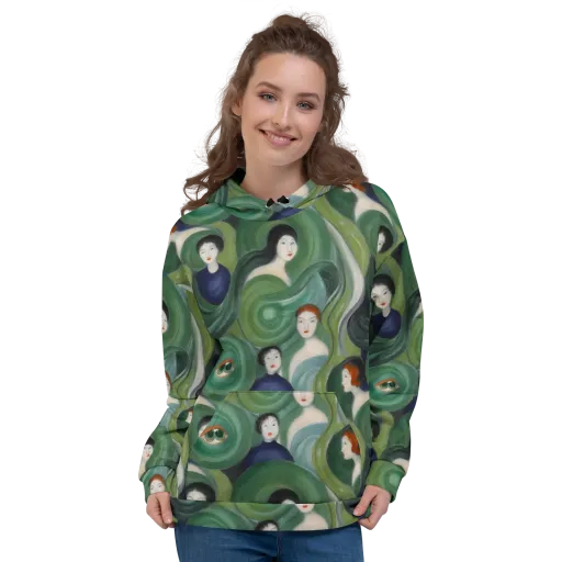 Emerald Reverie on a Hoodie