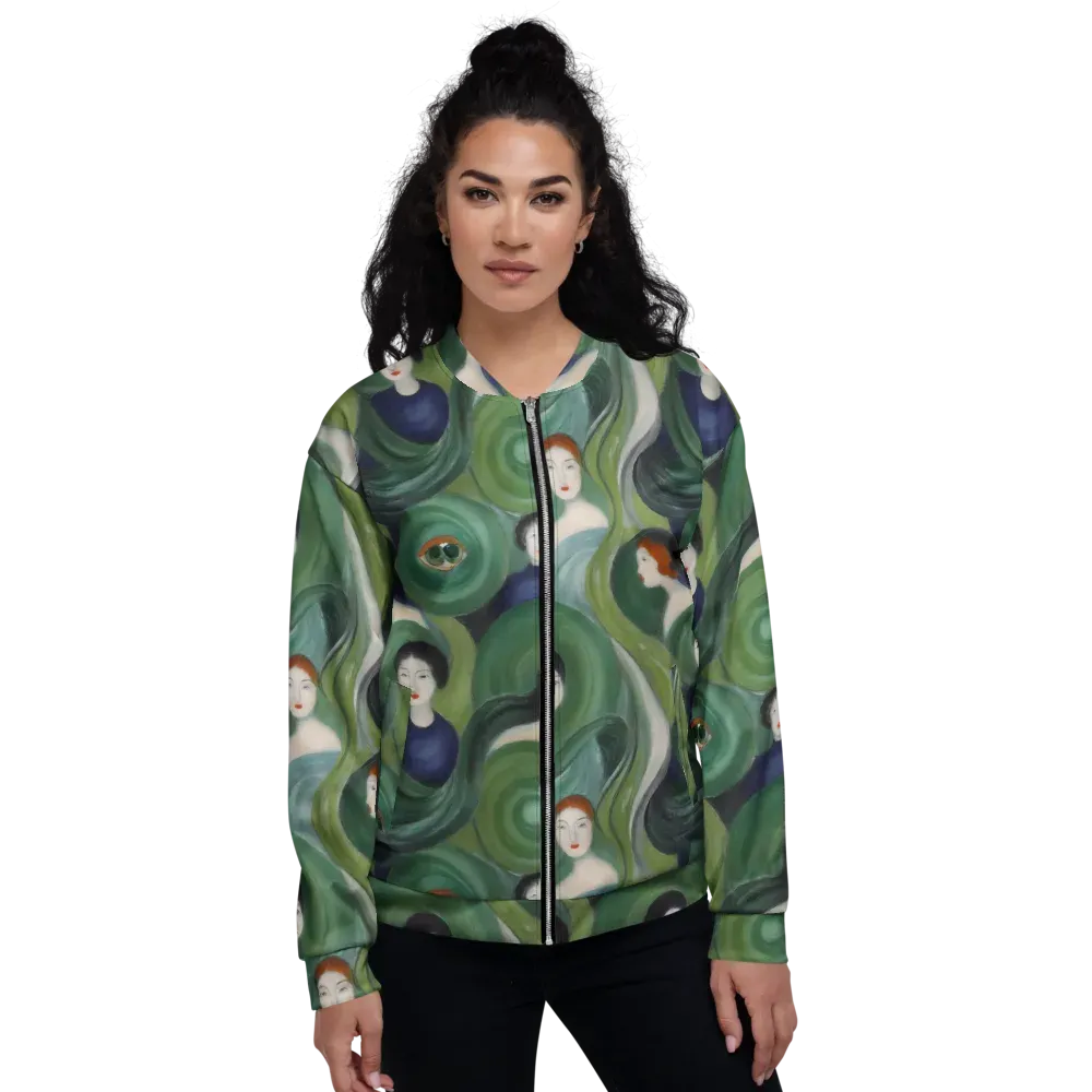 Emerald Reverie on Bomber Jacket — Front
