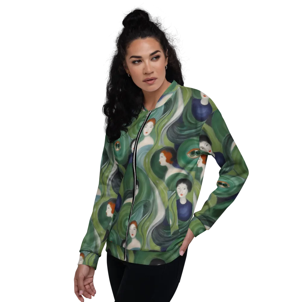 Emerald Reverie on Bomber Jacket — Left